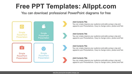 Line Square List PowerPoint Diagram