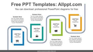 Line Stair Wrapping Square PPT Diagram