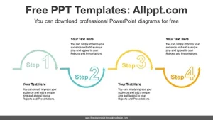 Linear Semicircle Arrow PowerPoint Diagram