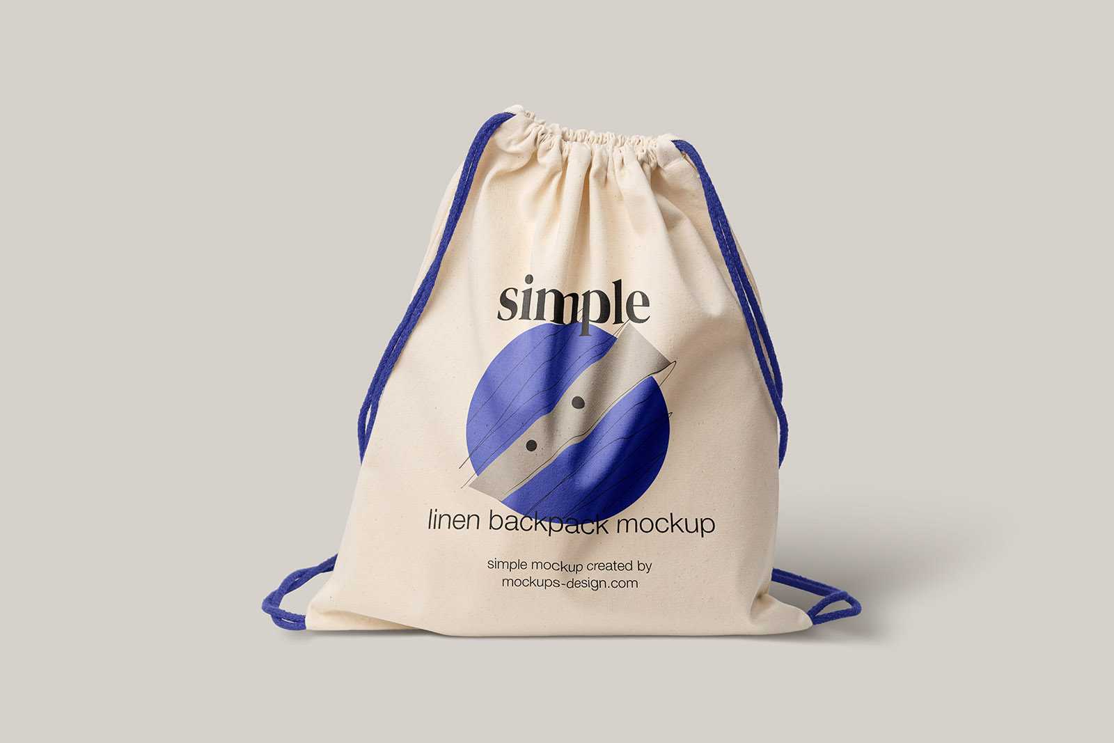Linen backpack mockup