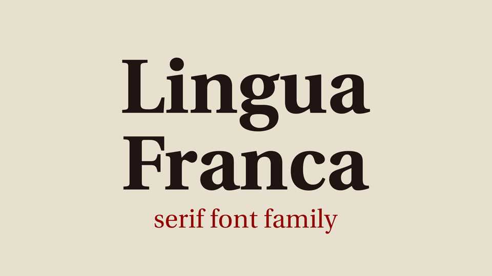 Lingua Franca Font Family › Fontesk