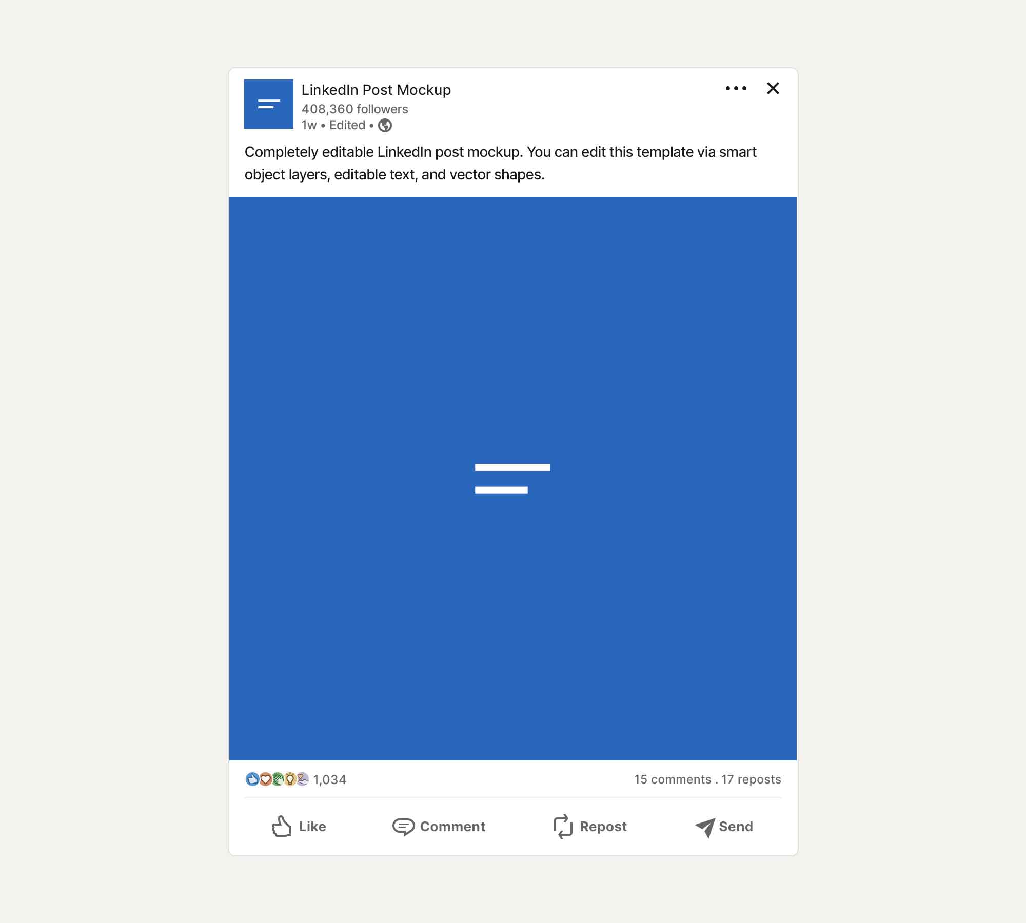 LinkedIn Post Mockup 2023