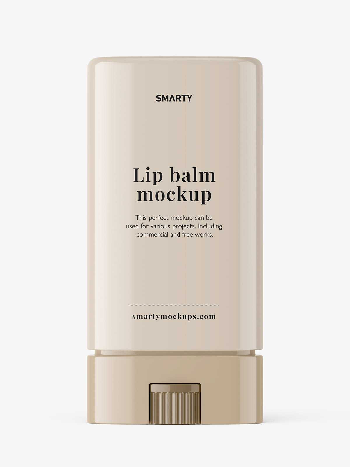 Lip balm tube mockup