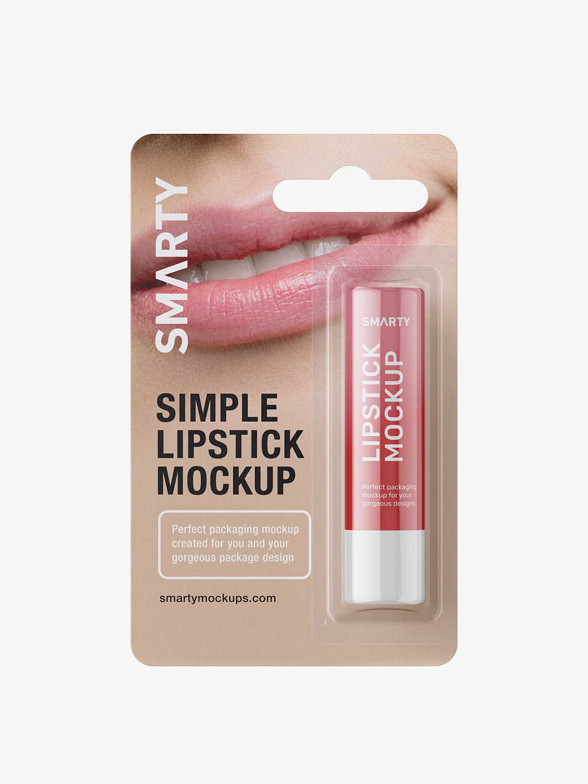 Lipstick blister mockup