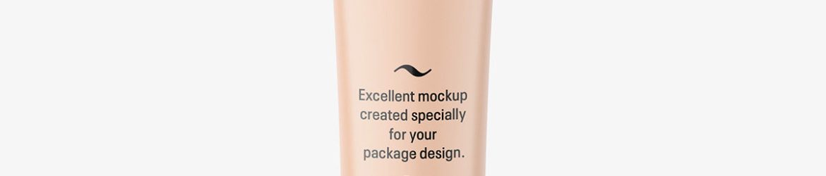 Liquid foundation tube mockup
