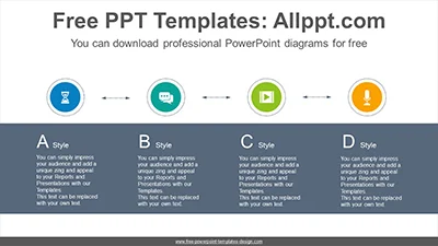 List circles flow PowerPoint Diagram Template