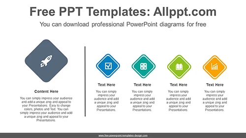 List diamonds PowerPoint Diagram Template