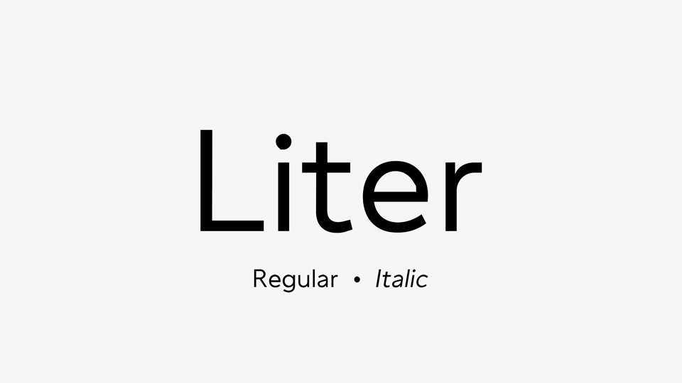 Liter Font Family › Fontesk