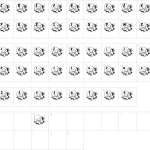 Mapa de caracteres da fonte LMS Baby Egg Font