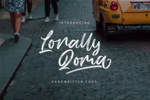 Lonally Qoma Brush Font