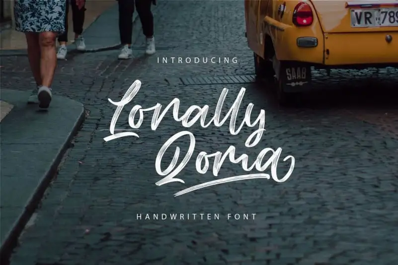 Lonally Qoma Brush Font