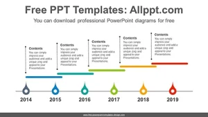Long bar stairs PowerPoint Diagram Template