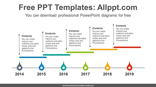 Long bar stairs PowerPoint Diagram Template