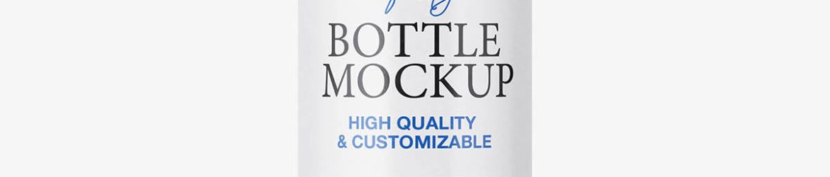 Long disc-top bottle mockup Long disc-top bottle mockup