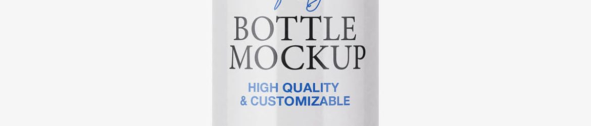 Long disc-top bottle mockup