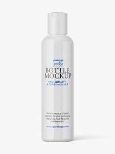 Long disc-top bottle mockup