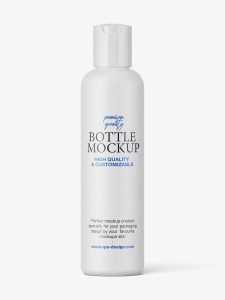 Long disc-top bottle mockup