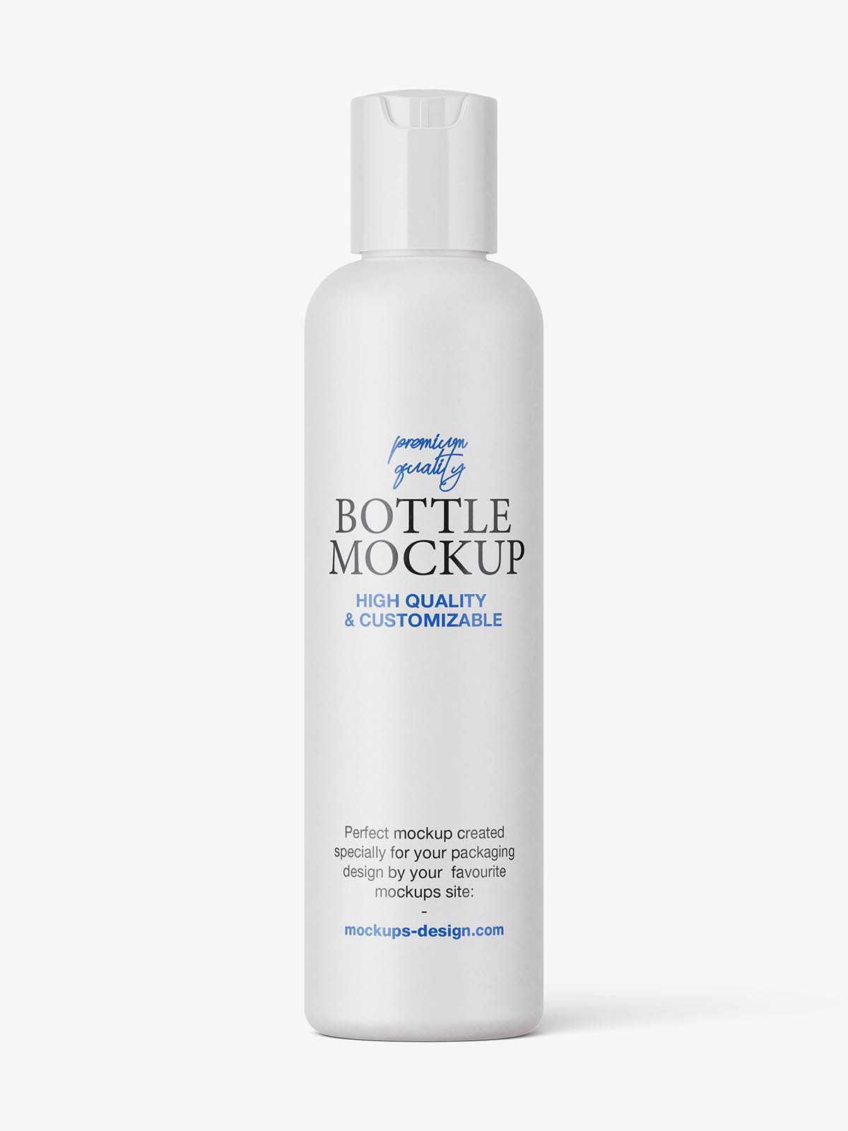 Long disc-top bottle mockup