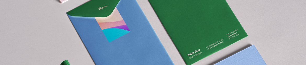 Long Envelope Stationery Mockup