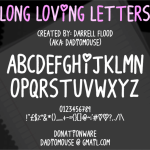 Long Loving Letters Font