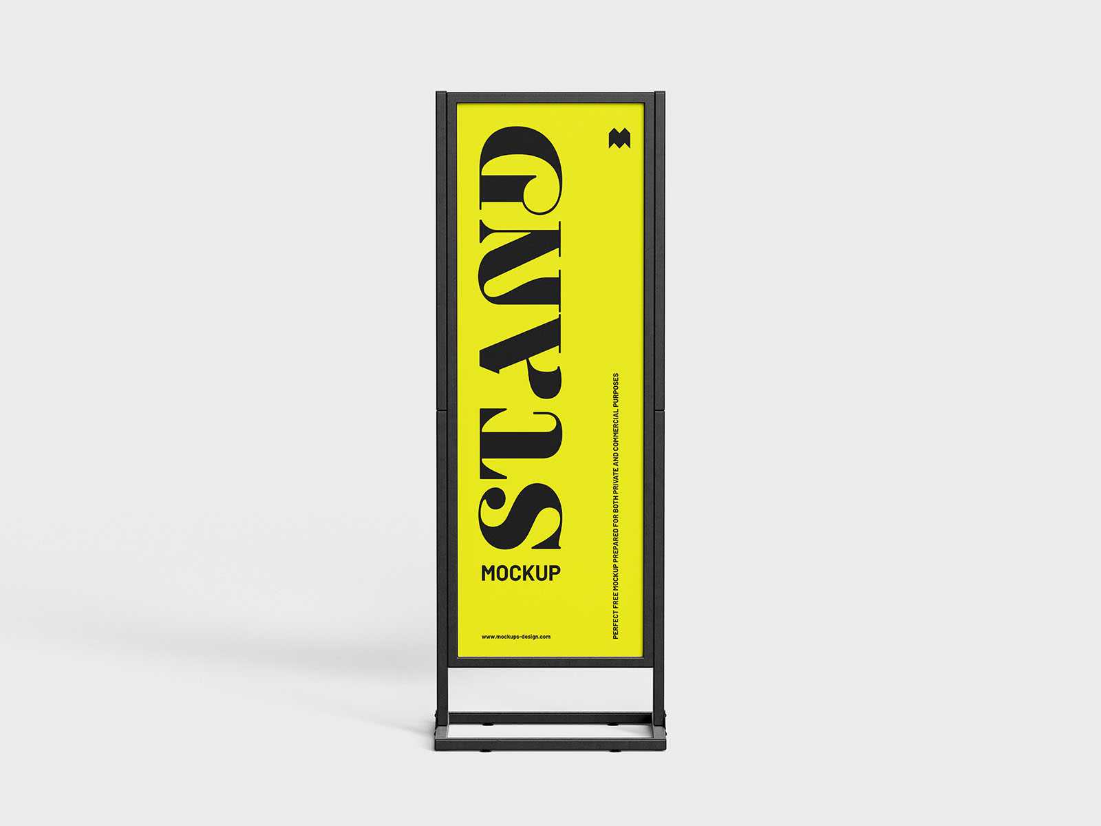 Long metal frame stand mockup - Instant Download