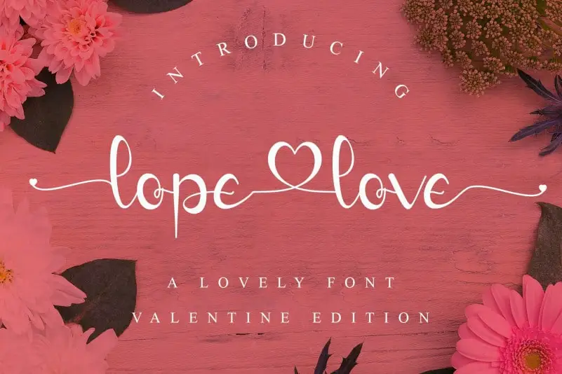 lopelove Calligraphy Font