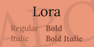 Lora Font Family