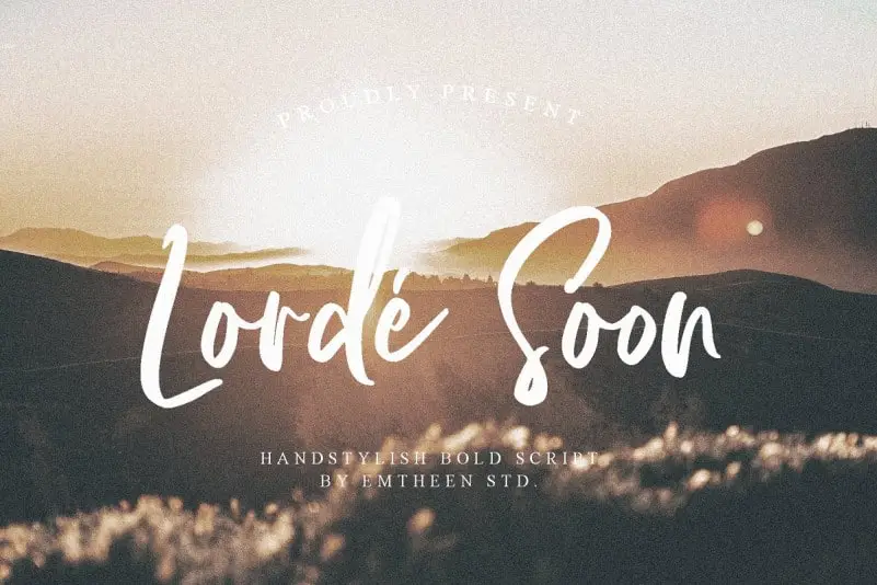 Lorde Soon Script Font