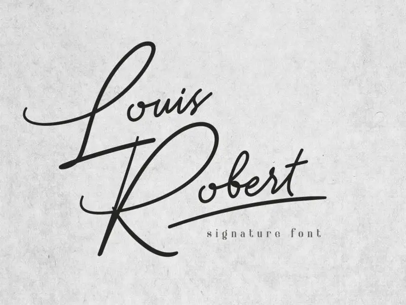 Louis Robert Script Font