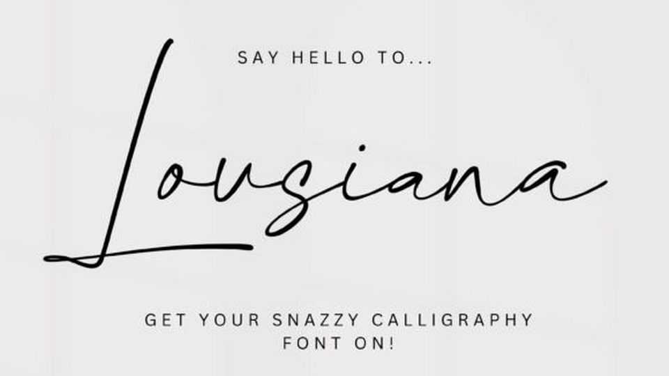 Lousiana Font › Fontesk