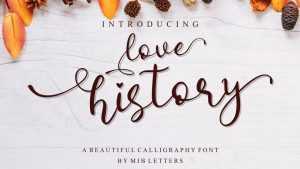 Love History Script Font › Fontesk
