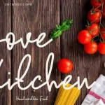 Love Kitchen Handwritten Font - Fonte Grátis Love Kitchen Handwritten Font