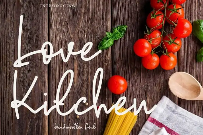 Love Kitchen Handwritten Font