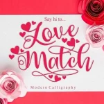 Love Match Calligraphy Font