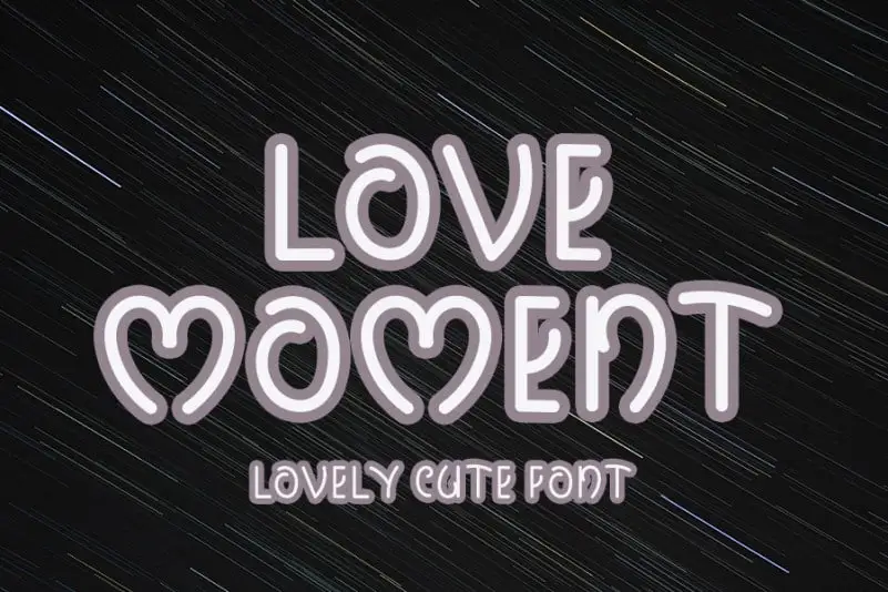Love Moment Display Font