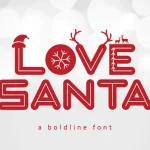 Love Santa Font for Christmas - Fonte Grátis Love Santa Font for Christmas