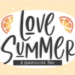 Love Summer | Handwritten Font - Fonte Grátis Love Summer | Handwritten Font