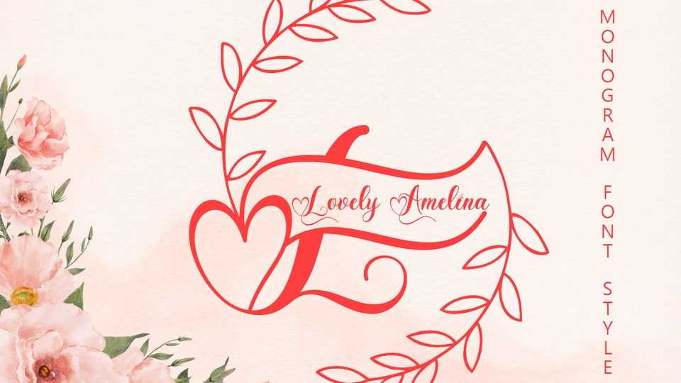 Lovely Amelina Monogram Font › Fontesk