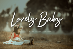 Lovely Baby Calligraphy Font