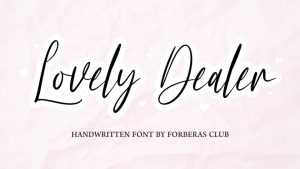 Lovely Dealer Font › Fontesk