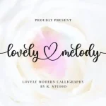Lovely Melody Calligraphy Font
