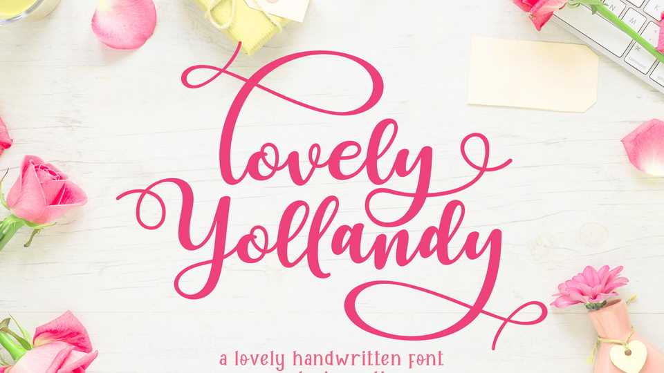 Lovely Yollandy Script Font › Fontesk