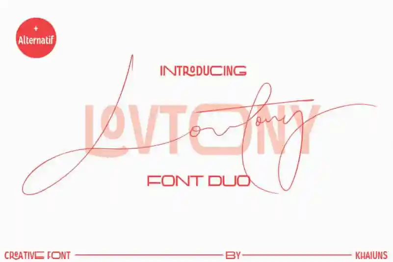 Lovtony Font Duo