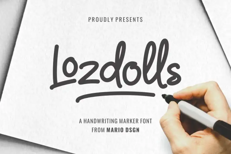 Lozdolls Handwritten Font