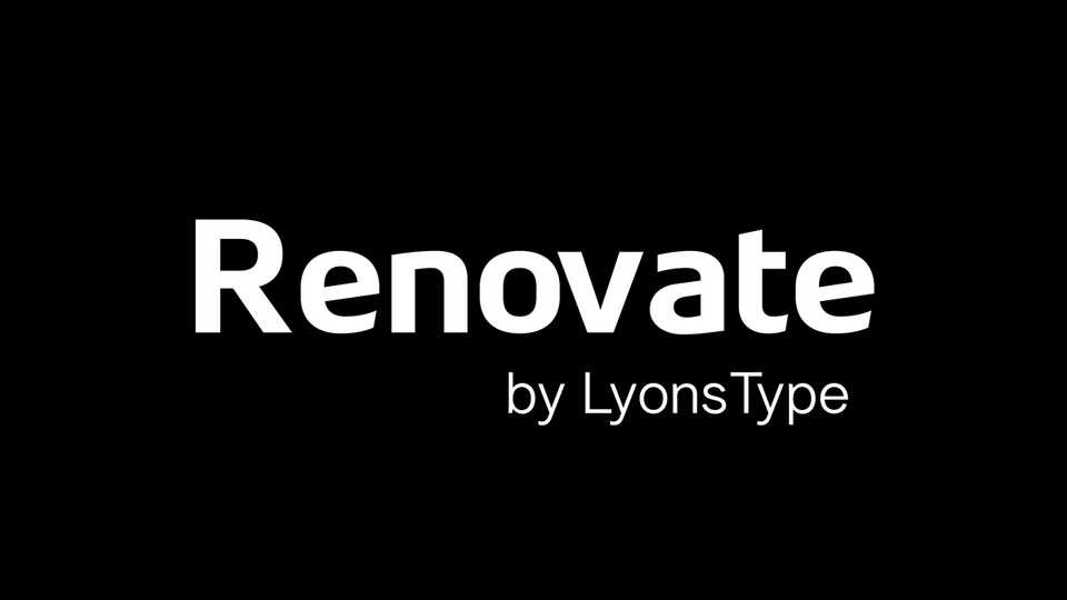LT Renovate Font Family › Fontesk