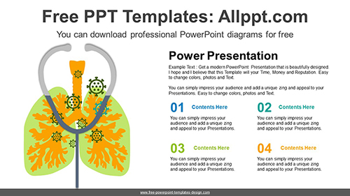 lungs Illustration PowerPoint Diagram