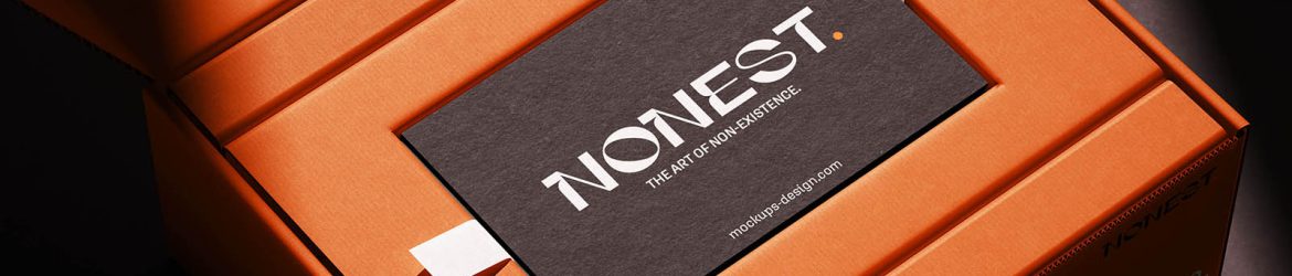 Luxury business cards box mockup