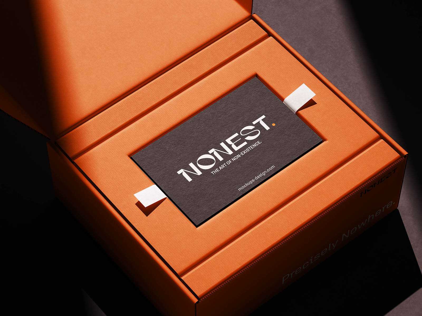 Luxury business cards box mockup
