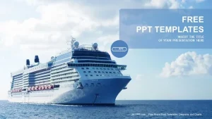 Luxury cruise ship sailing PowerPoint Templates