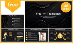 Luxury Flow Lines PowerPoint Templates